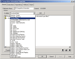 File sync is setup by selecting standard actions from a comprehensive list, eliminating the need for proprietary coding.